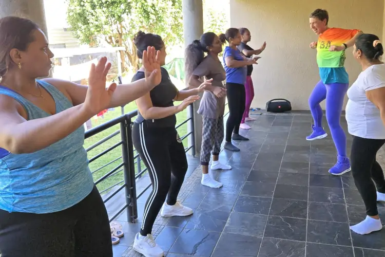 Led by Dr. Karen, an energetic Zumba session kicked off the day, boosting morale and promoting wellness among Tamar House residents.